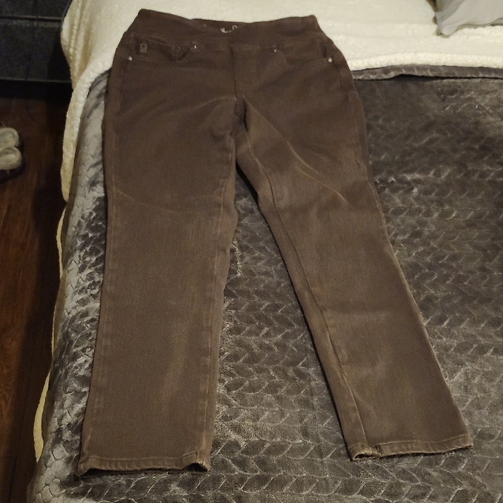 Belle by Kim Gravel Brown Trousers